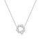 Silver Asymmetric Beaded Circle Necklace